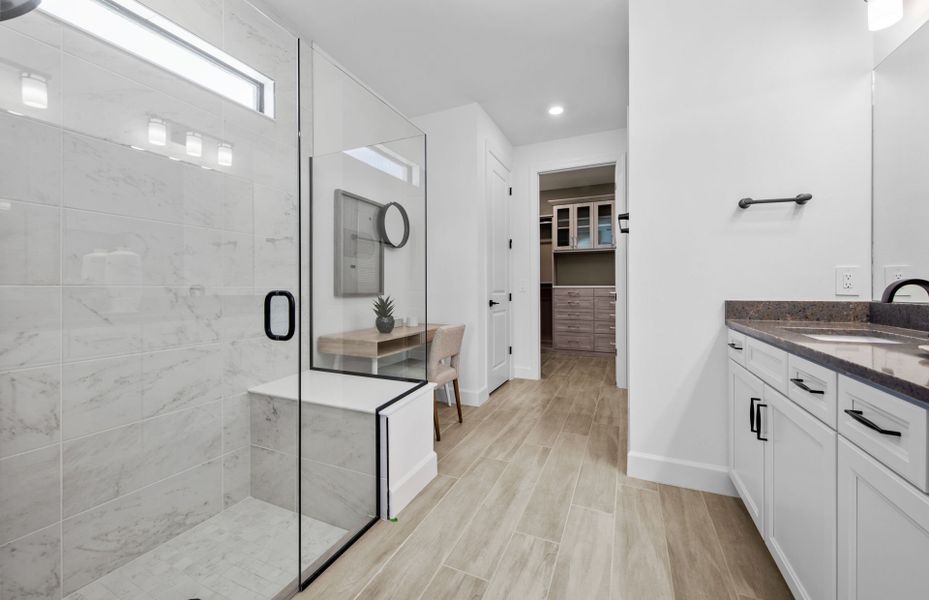 Owner's bathroom with walk-in shower Owner's bathroom with walk-in shower