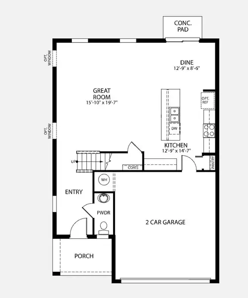 2D floor plan layout of this home in Lake Deer Estates, Poinciana, FL (Image 5).