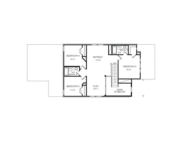2D floor plan layout of this home in La Segarra 40', Brookshire, TX (Image 6). 2D floor plan layout of this home in La Segarra 40', Brookshire, TX (Image 6).