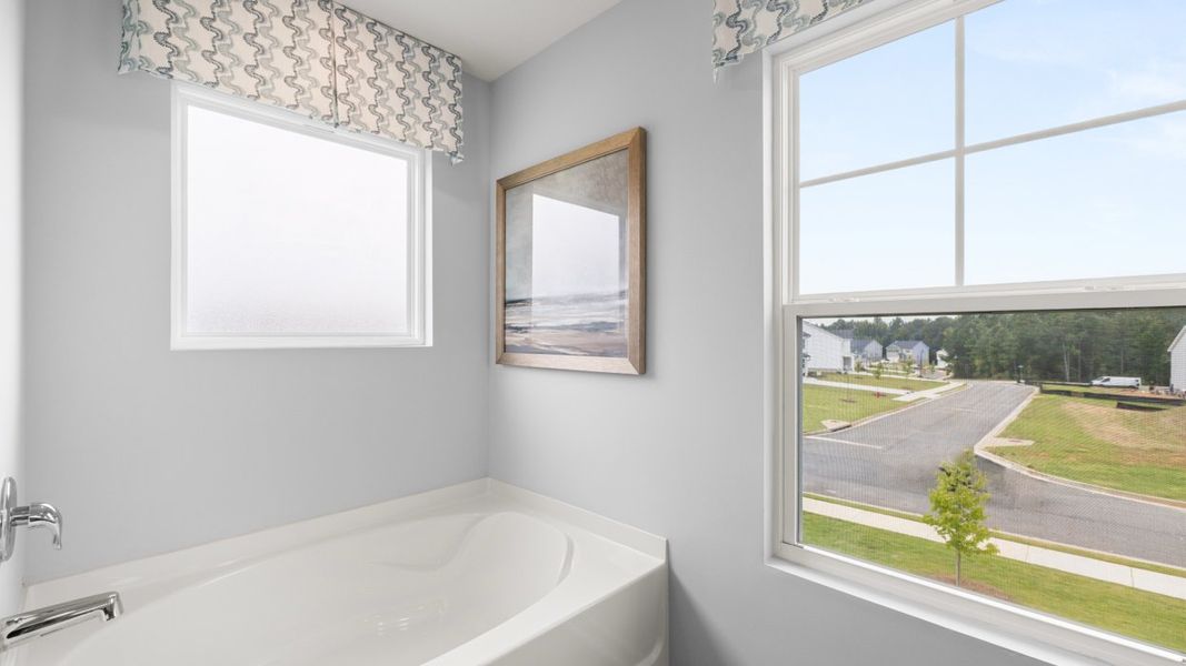 Representative furnished interior of a home built from the Halton by D.R. Horton in Bridle Creek, Locust Grove (Image 17).