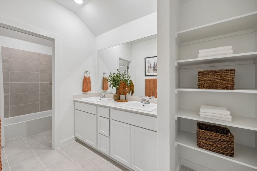 Bathroom in the Magnolia home plan by Trophy Signature Homes – REPRESENTATIVE PHOTO Bathroom in the Magnolia home plan by Trophy Signature Homes – REPRESENTATIVE PHOTO