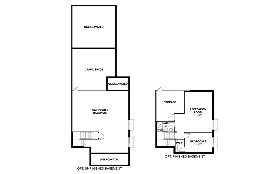 2D floor plan layout for the Boulder 4 by Brightland Homes in Westerly - Townhomes, Erie, CO (Image 3).