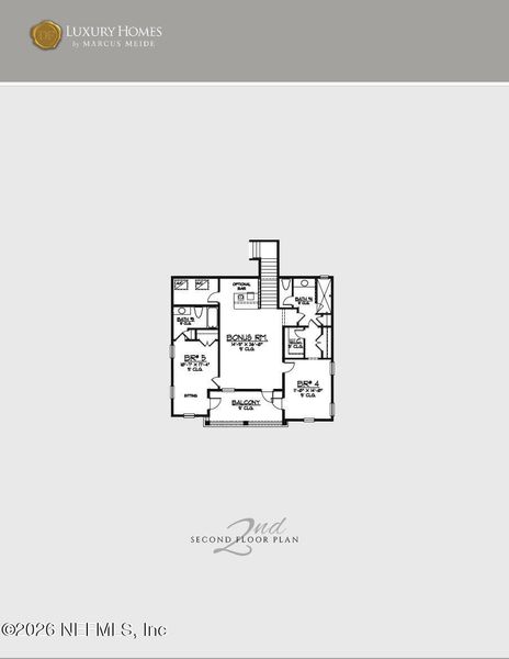 2D floor plan layout of this home in Welcome to River Landing, Ponte Vedra, FL (Image 6).
