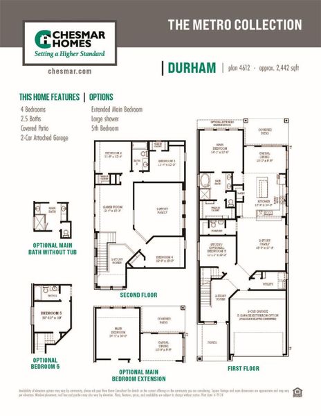 2D floor plan layout of this home in Emory Glen, Magnolia, TX (Image 5).