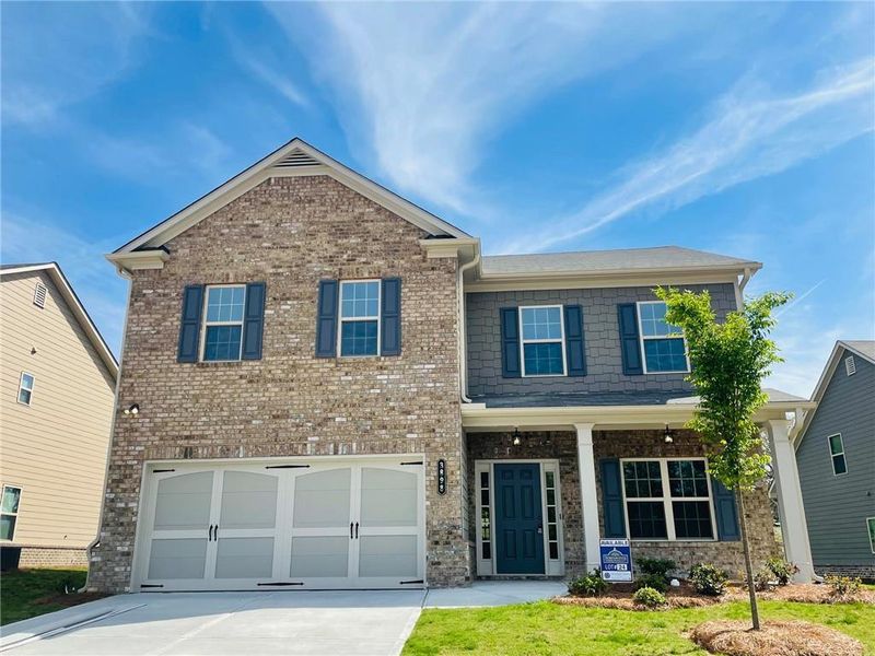 Front exterior of a new home in , Grayson, GA, highlighting curb appeal (Image 2). Front exterior of a new home in , Grayson, GA, highlighting curb appeal (Image 2).