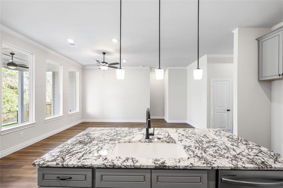 Furnished interior view inside a new home in Lexington Heights, Willis (Image 9). Furnished interior view inside a new home in Lexington Heights, Willis (Image 9).