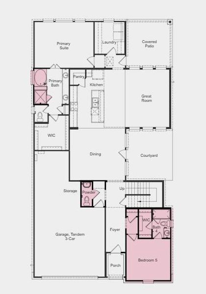 Additional Highlights Include: 36" mahogany contemporary front door, open rails at staircase, open rail at landing, and added gas line.