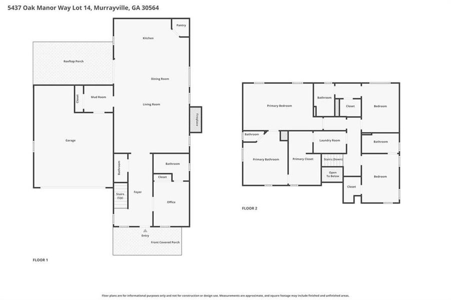 2D floor plan layout of this home in , Murrayville, GA (Image 5). 2D floor plan layout of this home in , Murrayville, GA (Image 5).