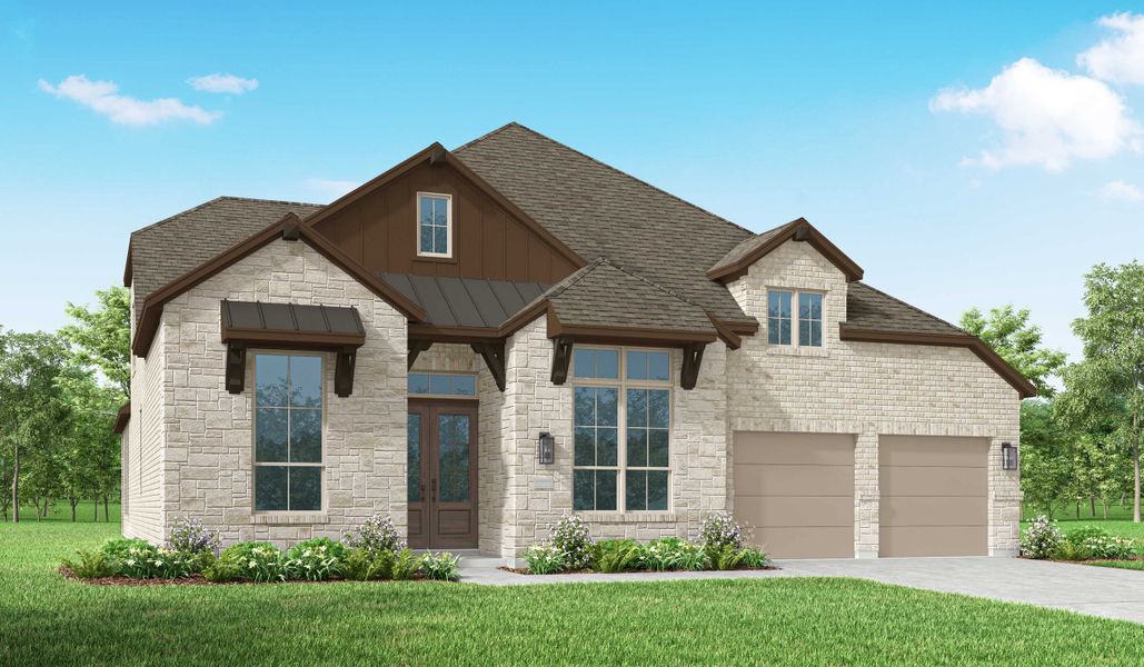 Representative exterior photo of a completed home built from the 218 Plan by Highland Homes in Walsh: 60ft. lots, Aledo, TX (Image 2).