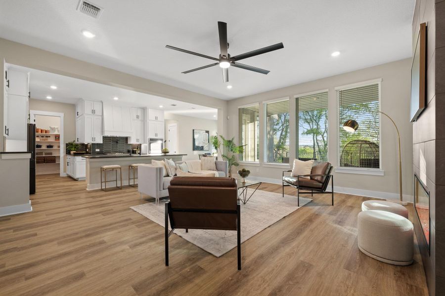 Furnished interior view inside a new home in Bryson, Leander (Image 18). Furnished interior view inside a new home in Bryson, Leander (Image 18).