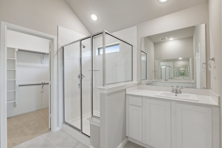 Primary bathroom in the Diamond home plan by Trophy Signature Homes – REPRESENTATIVE PHOTO