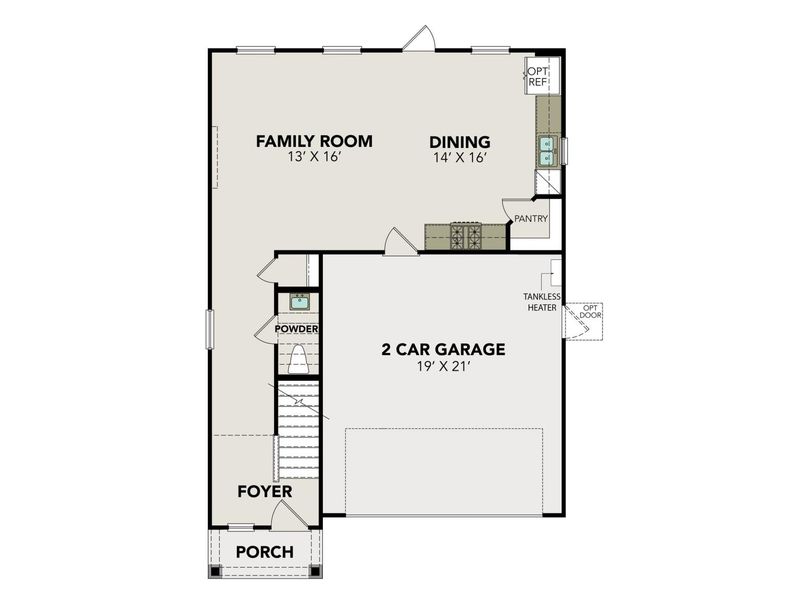 2D floor plan layout for the The Trinity F by Davidson Homes LLC in Emberly, Beasley, TX (Image 5).