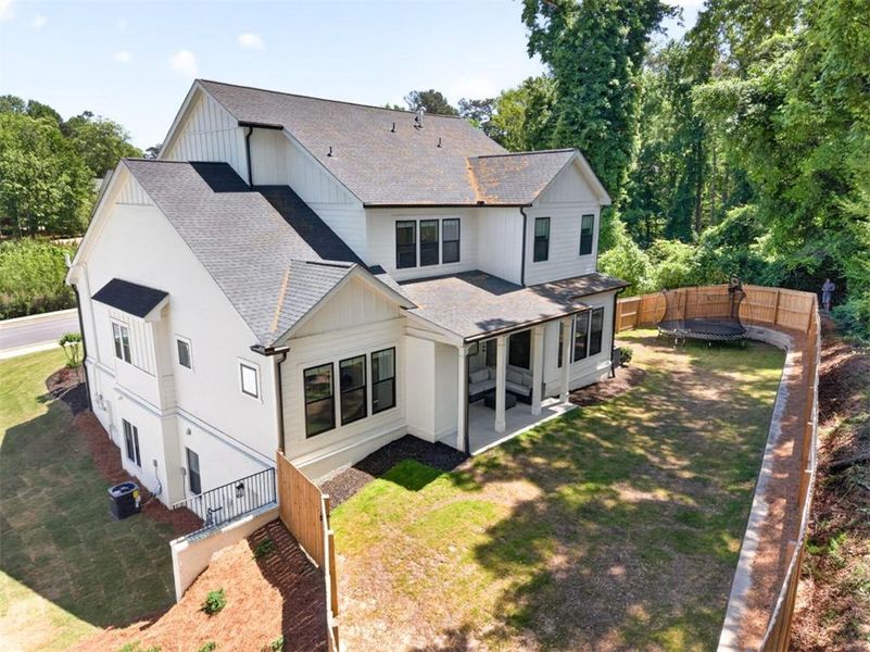 Exterior details and patio area of a home in Town Farms, Peachtree Corners (Image 39).