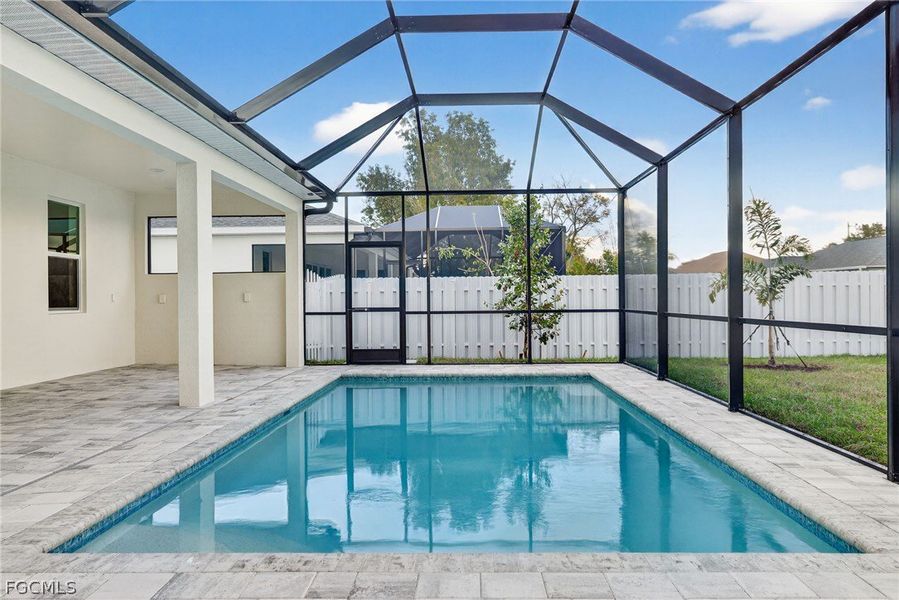 Exterior details and patio area of a home in Cape Coral, Cape Coral (Image 3).