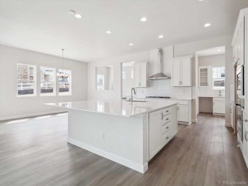 Furnished interior view inside a new home in Vista Pines at Crystal Valley, Castle Rock (Image 17).