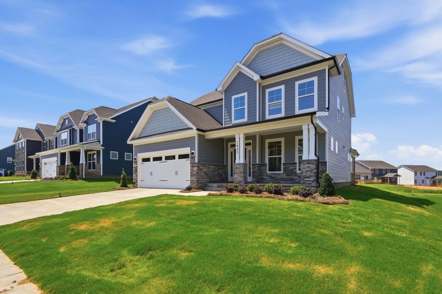 Front exterior of a new home in Waterford Commons, Rock Hill, SC, highlighting curb appeal (Image 23).