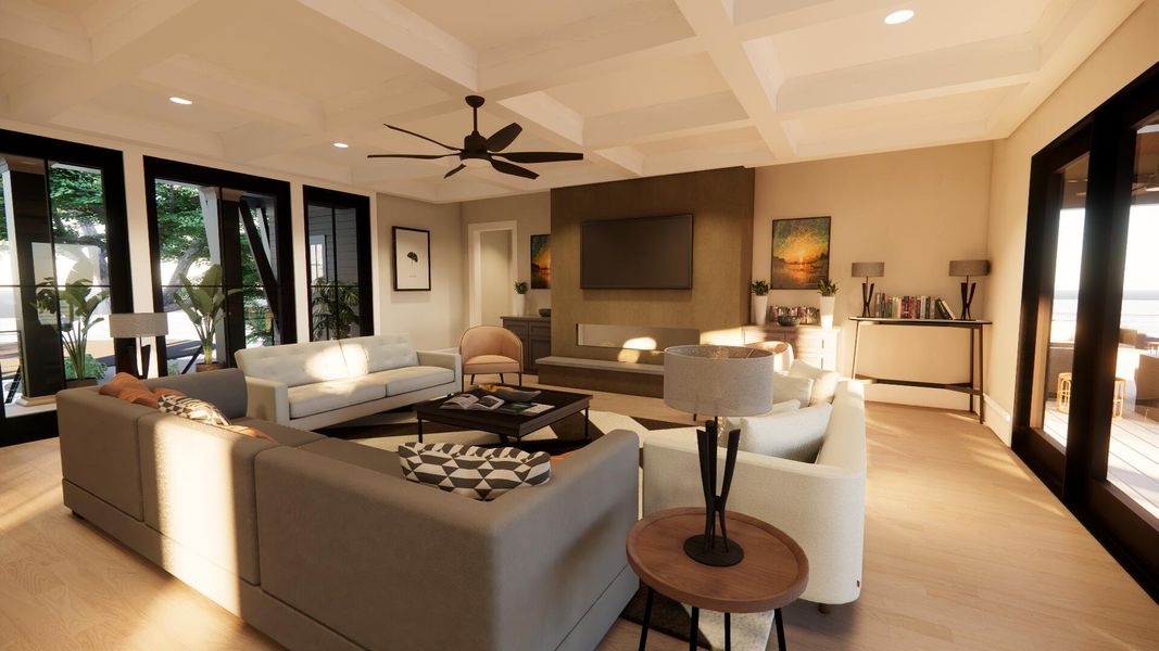 Furnished interior view inside a new home in , Isle Of Palms (Image 4).