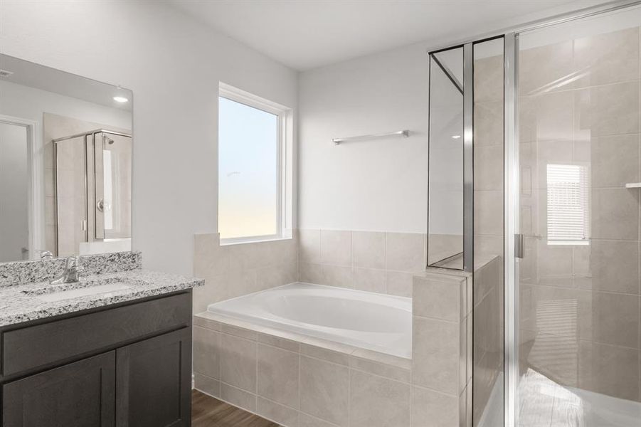 Furnished interior view inside a new home in Retreat at Fossil Creek, Fort Worth (Image 5). Furnished interior view inside a new home in Retreat at Fossil Creek, Fort Worth (Image 5).