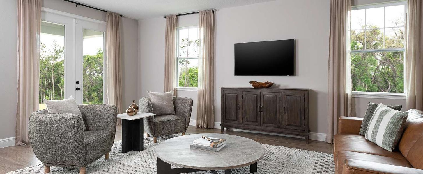 Representative furnished interior of a home built from the Plant II by Ashton Woods in Ellington Traditional, St. Cloud (Image 9).