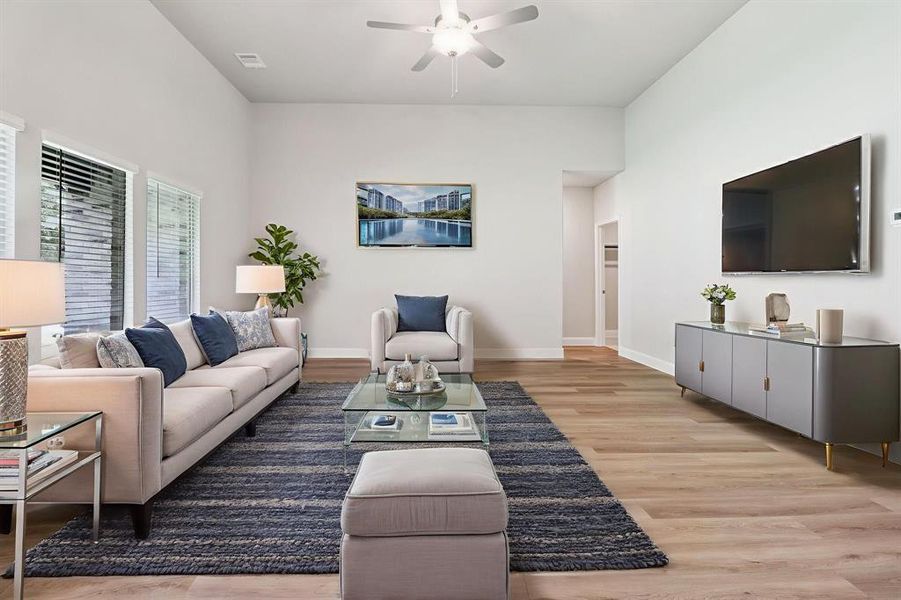 Furnished interior view inside a new home in Windmore, Princeton (Image 10). Furnished interior view inside a new home in Windmore, Princeton (Image 10).