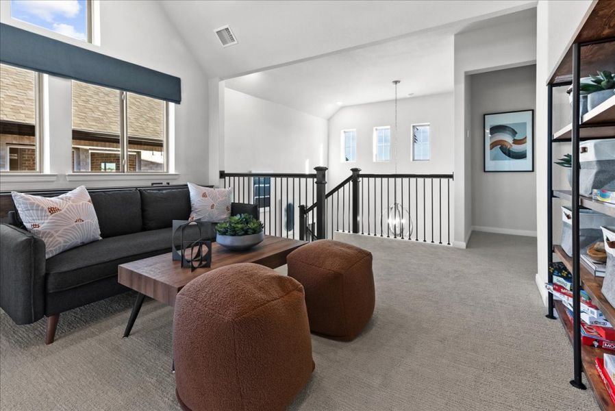 Furnished interior view inside a new home in La Terra at Uptown Celina, Celina (Image 15). Furnished interior view inside a new home in La Terra at Uptown Celina, Celina (Image 15).