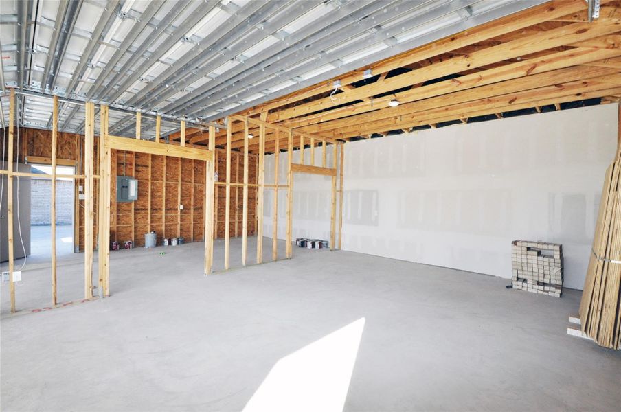 In-progress construction of a new home in Pedregal, League City, TX (Image 39).