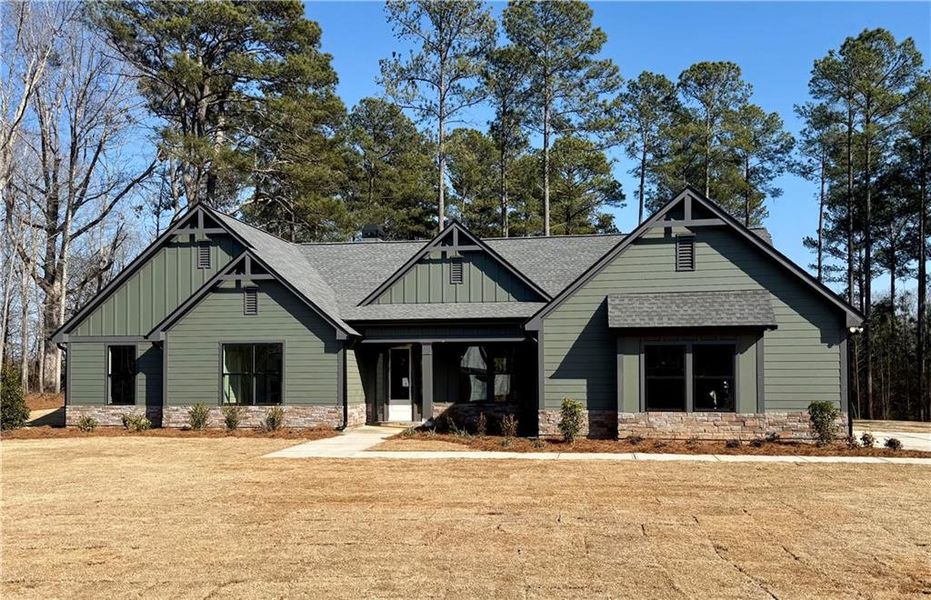 Front exterior of a new home in , Monroe, GA, highlighting curb appeal (Image 1). Front exterior of a new home in , Monroe, GA, highlighting curb appeal (Image 1).
