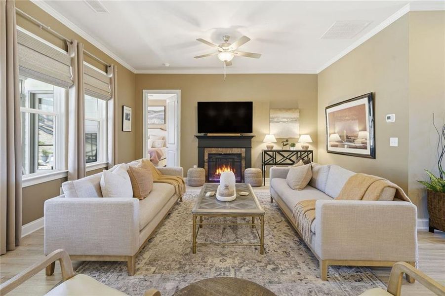 Furnished interior view inside a new home in , Ellijay (Image 13).