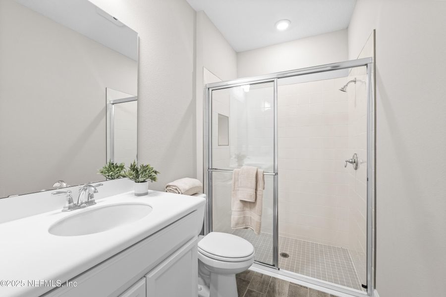 Furnished interior view inside a new home in The Cove at Beachwalk, St. Johns (Image 11). Furnished interior view inside a new home in The Cove at Beachwalk, St. Johns (Image 11).