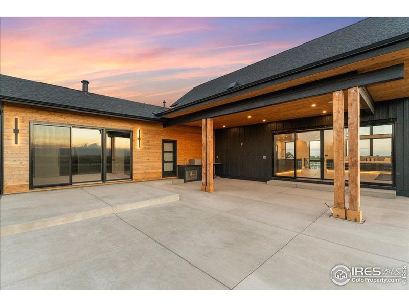 Covered out door patio area off of primary and great room