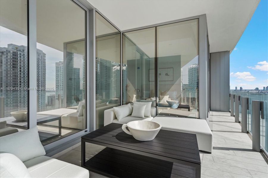 Furnished interior view inside a new home in Aston Martin Residences, Miami (Image 2).