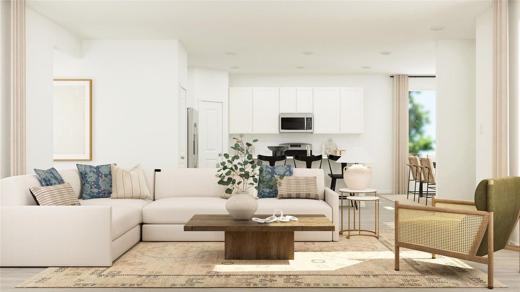 Furnished interior view inside a new home in Meadowlark Preserve, Pflugerville (Image 9).