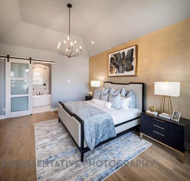 Furnished interior view inside a new home in , Aledo (Image 19).