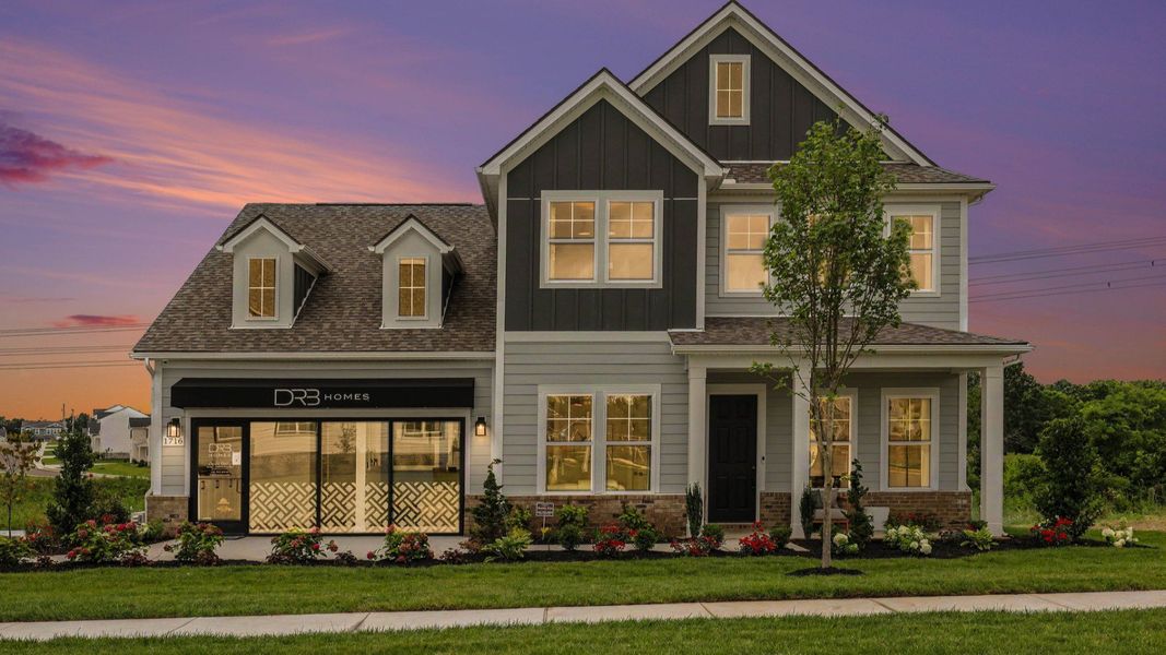 Front exterior oh home at dusk