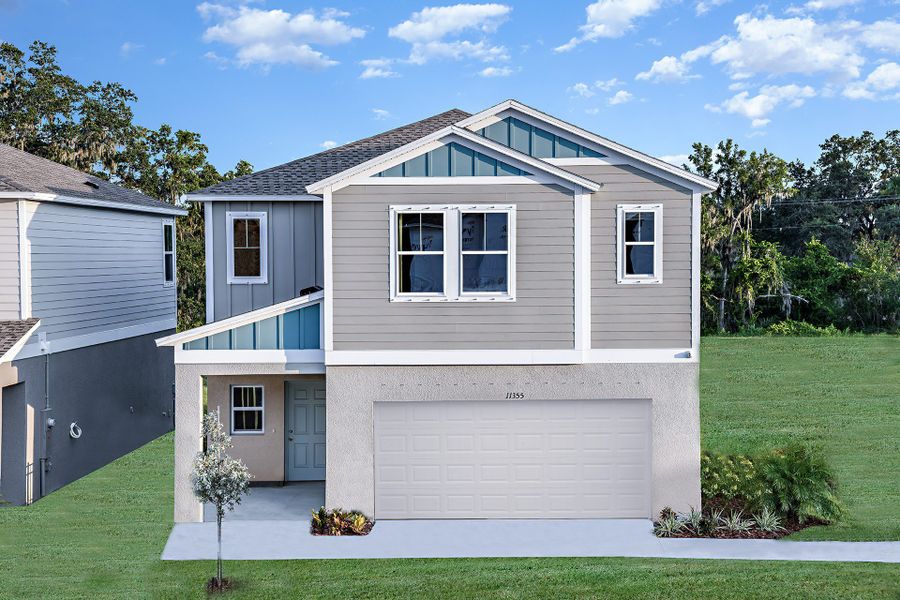 Representative exterior photo of a completed home built from the Indigo by Casa Fresca Homes in Crosswinds, Haines City, FL (Image 2).