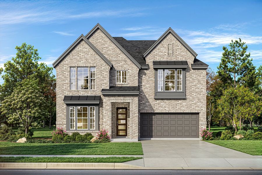 Representative exterior photo of a completed home built from the Sydney by Landon Homes in Fields - East Village, Frisco, TX (Image 2). Representative exterior photo of a completed home built from the Sydney by Landon Homes in Fields - East Village, Frisco, TX (Image 2).