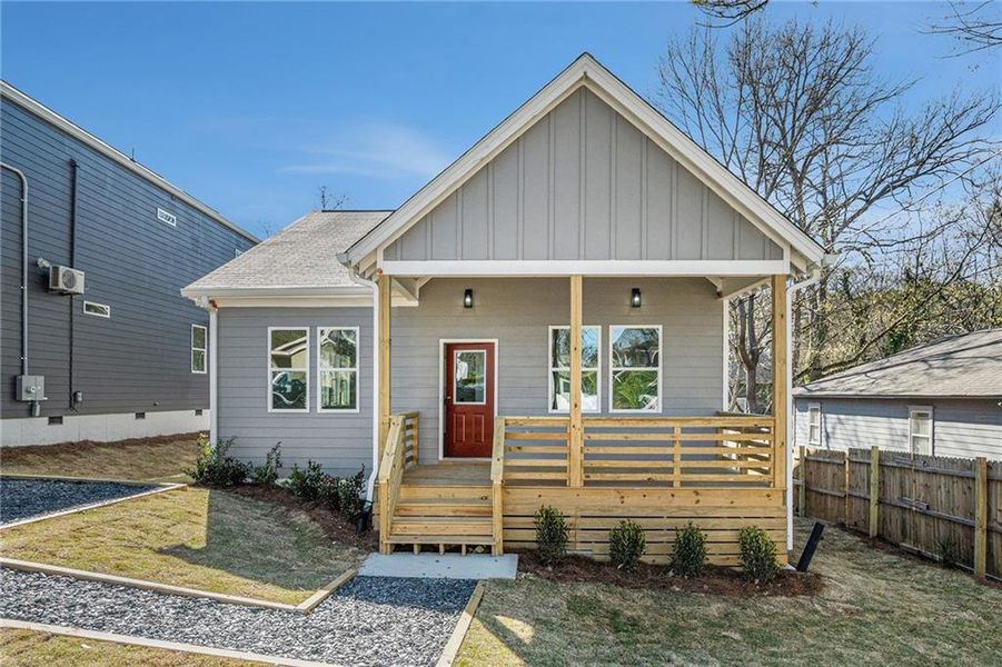 Front exterior of a new home in , Atlanta, GA, highlighting curb appeal (Image 21).