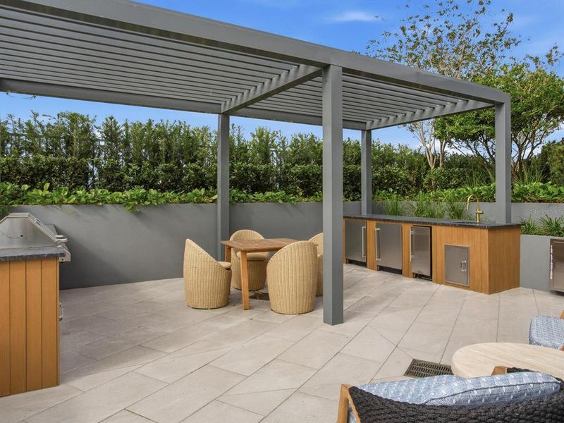 Exterior details and patio area of a home in , Tampa (Image 30).