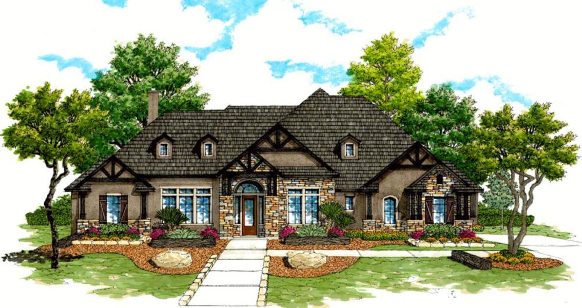 Representative rendering of the exterior for the 3245 by Texas Homes (Image 7).