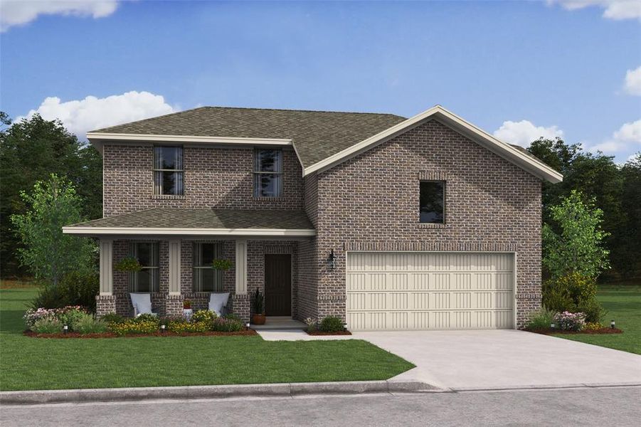 Stunning Sweet Pea design by K. Hovnanian Homes in elevation SA built in beautiful Ascend at Legends Bay. (*Artist rendering used for illustration purposes only.)