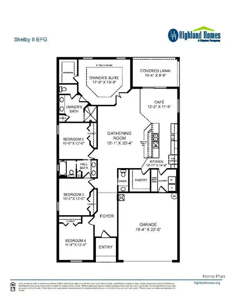 Shelby II EFG - Home Layout