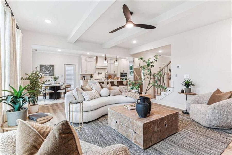 Furnished interior view inside a new home in , Buford (Image 28).