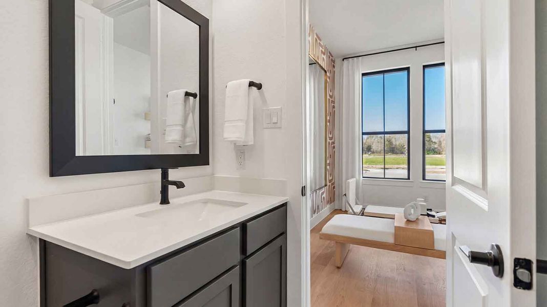 Representative furnished interior of a home built from the Positano by D.R. Horton in Friendswood Trails, Friendswood (Image 13).