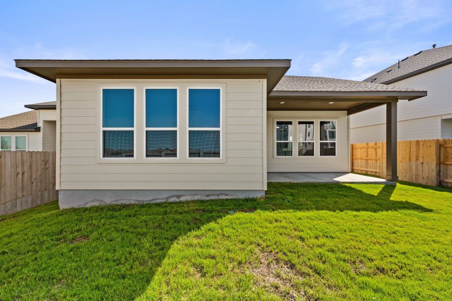 Exterior details and patio area of a home in Park Central, Georgetown (Image 27).