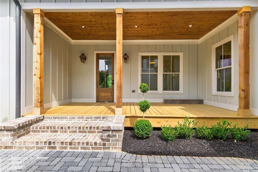 Exterior details and patio area of a home in , Roswell (Image 29).