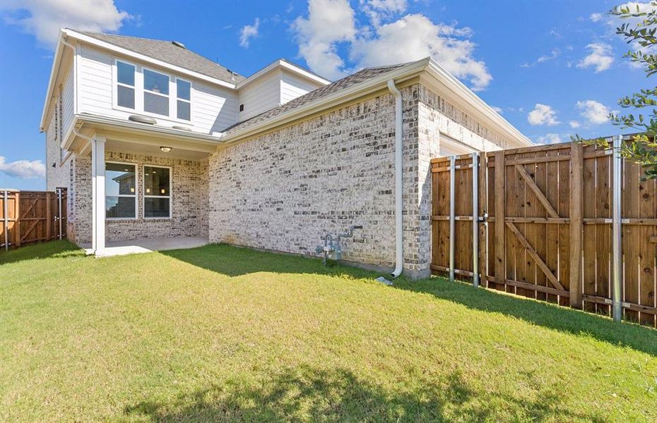 Spacious, fenced-in backyard