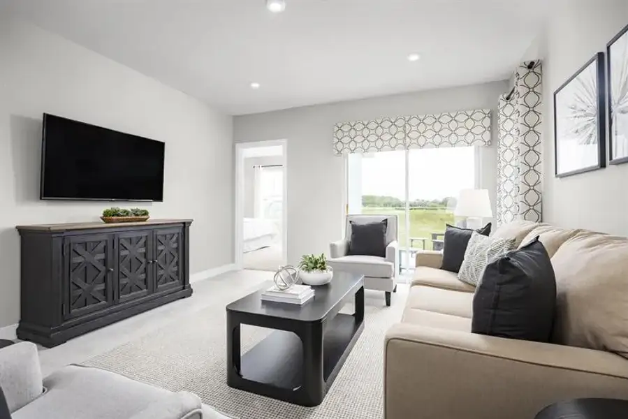 Furnished interior view inside a new home in Emerald Fields Villas, Hudson (Image 12).