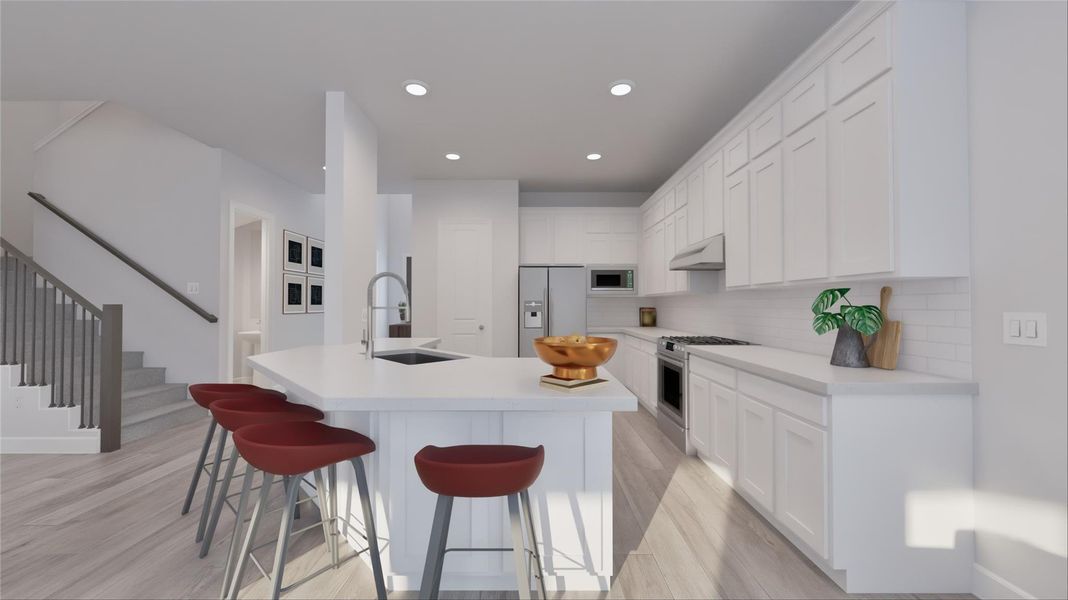Furnished interior view inside a new home in The Highlands, Porter (Image 9).