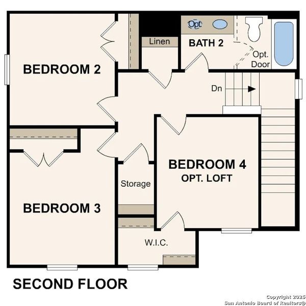 2D floor plan layout of this home in Agave, San Antonio, TX (Image 2).