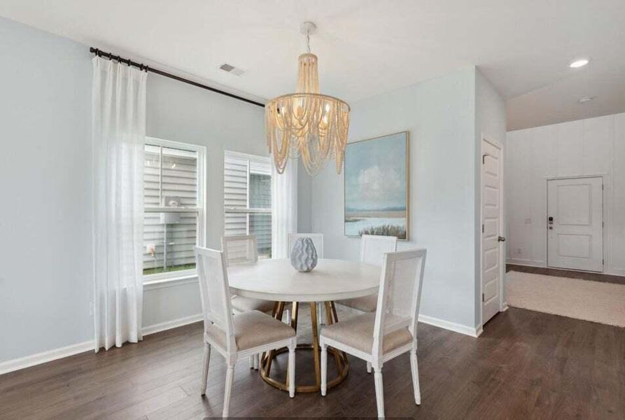 Furnished interior view inside a new home in Sweetgrass at Summers Corner, Summerville (Image 7).